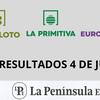 Bonoloto, Primitiva y Eurodreams: Resultados del sorteo del jueves, 4 de julio de 2024. Fuente: Canva
