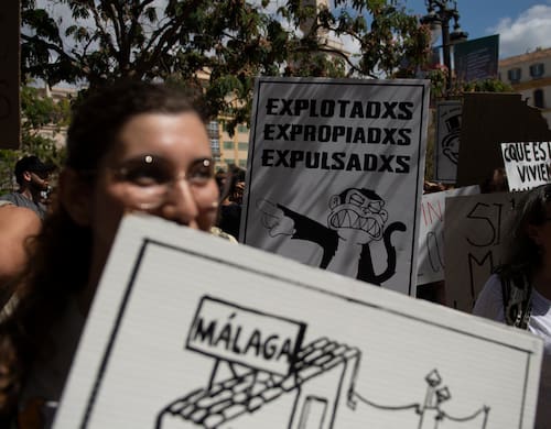 Miles de españoles salen a las calles para protestar contra el costo de la vivienda. Fuente: AFP