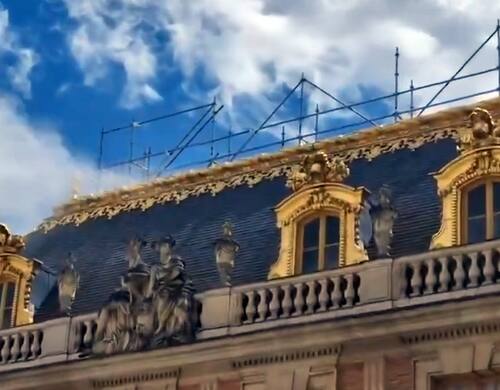 Incendio en el Palacio de Versalles. Fuente: captura video X @SprinterFamily