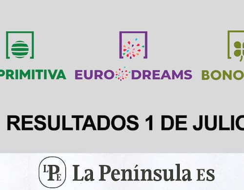 Bonoloto, La Primitiva y EuroDreams, resultados del sorteo del 1 de julio. Fuente: Producción La Península