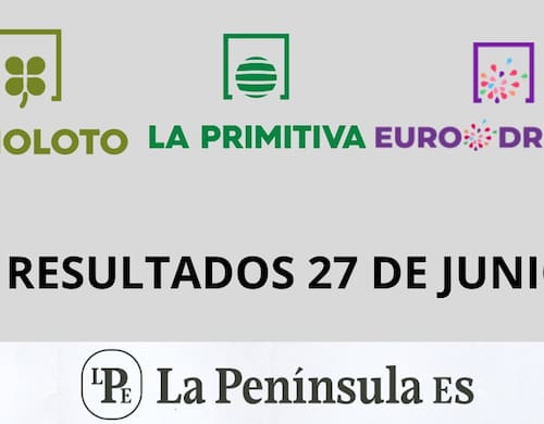 Bonoloto, Primitiva y Eurodreams: Resultados del sorteo del jueves, 27 de junio de 2024. Fuente: Canva